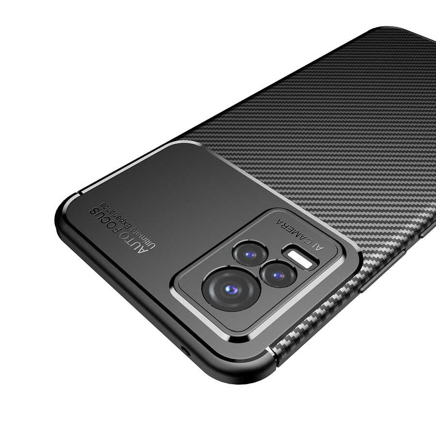 Vivo V21E Kılıf Zore Negro Silikon Kapak Lacivert