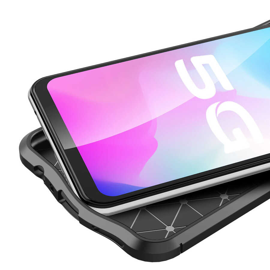 Vivo V21E Kılıf Zore Niss Silikon Kapak Siyah