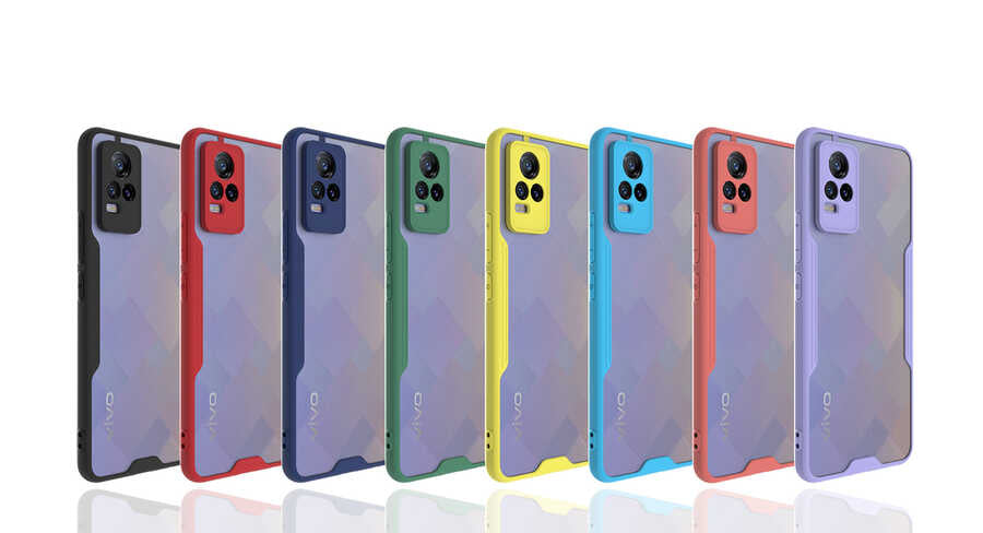 Vivo V21E Kılıf Zore Parfe Kapak Kırmızı