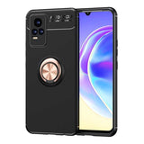 Vivo V21E Kılıf Zore Ravel Silikon Kapak Siyah