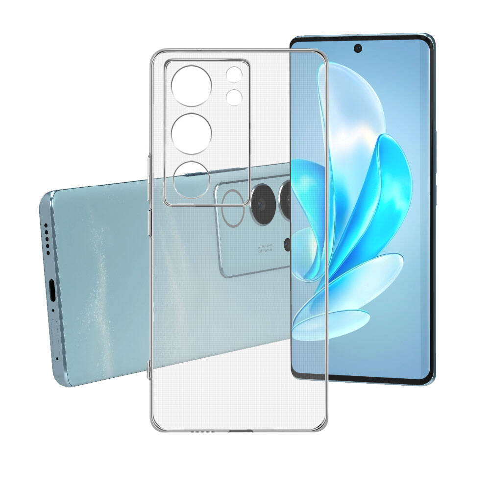 Vivo V29 5G Kılıf Zore Süper Silikon Kapak Renksiz