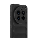 Vivo X200 Pro Kılıf Esnek TPU Oyuklu Arka Yüzey Tasarımlı Zore Etnik Silikon Kapak Siyah
