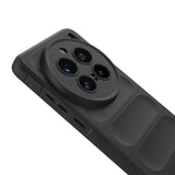 Vivo X200 Pro Kılıf Esnek TPU Oyuklu Arka Yüzey Tasarımlı Zore Etnik Silikon Kapak Siyah