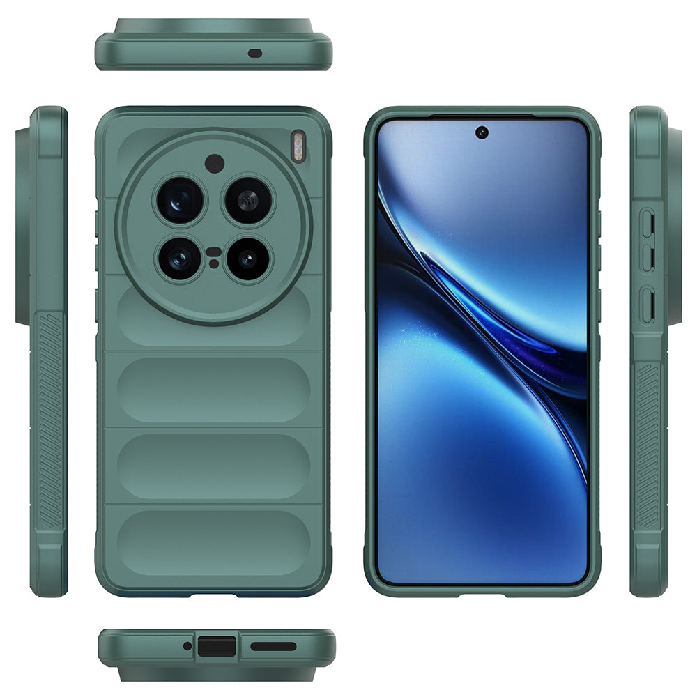 Vivo X200 Pro Kılıf Esnek TPU Oyuklu Arka Yüzey Tasarımlı Zore Etnik Silikon Kapak Siyah