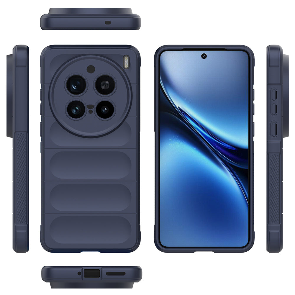 Vivo X200 Pro Kılıf Esnek TPU Oyuklu Arka Yüzey Tasarımlı Zore Etnik Silikon Kapak Siyah