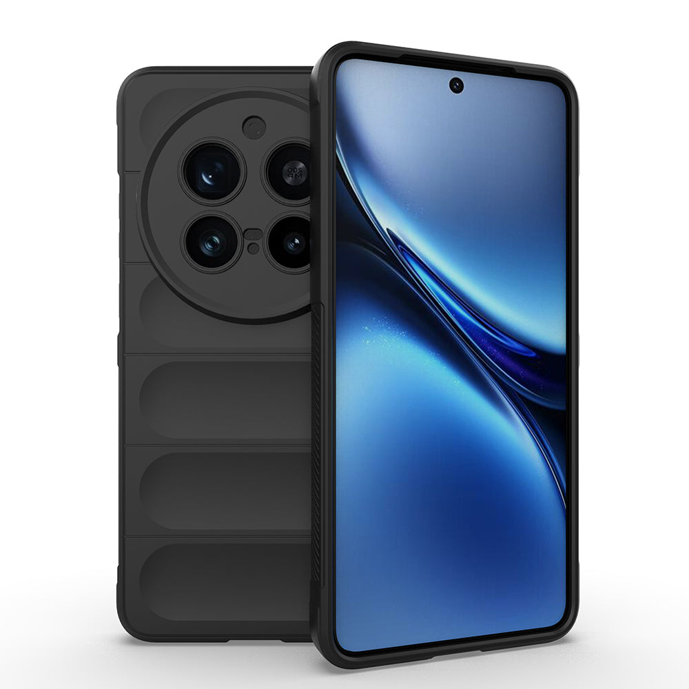 Vivo X200 Pro Kılıf Esnek TPU Oyuklu Arka Yüzey Tasarımlı Zore Etnik Silikon Kapak Siyah
