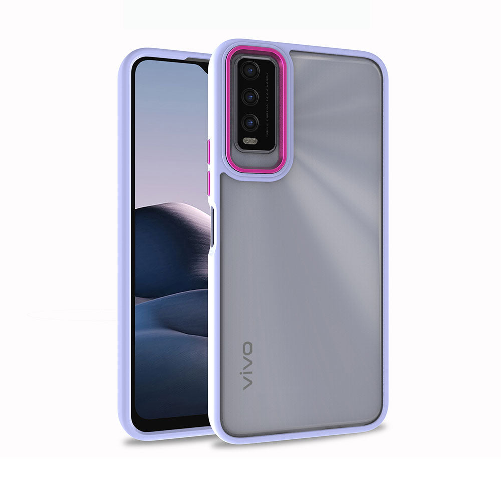 Vivo Y11S Kılıf Zore Flora Kapak Lila