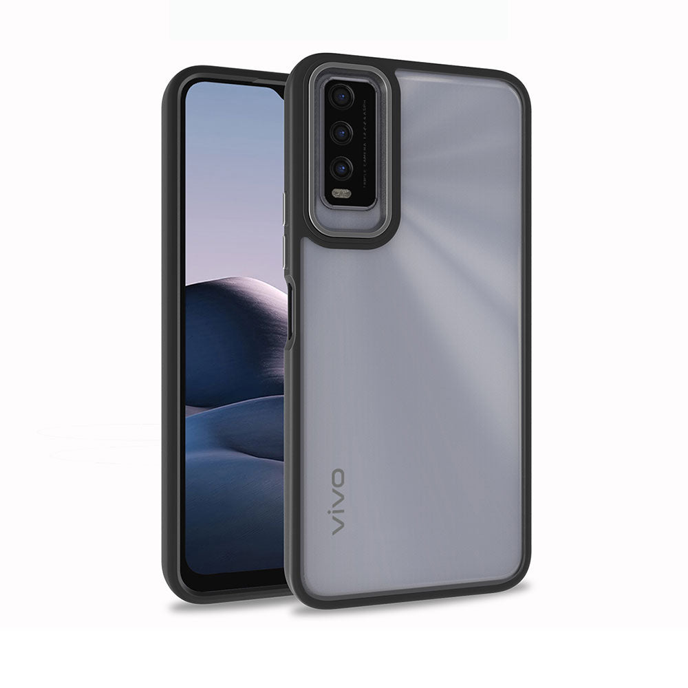 Vivo Y11S Kılıf Zore Flora Kapak Siyah