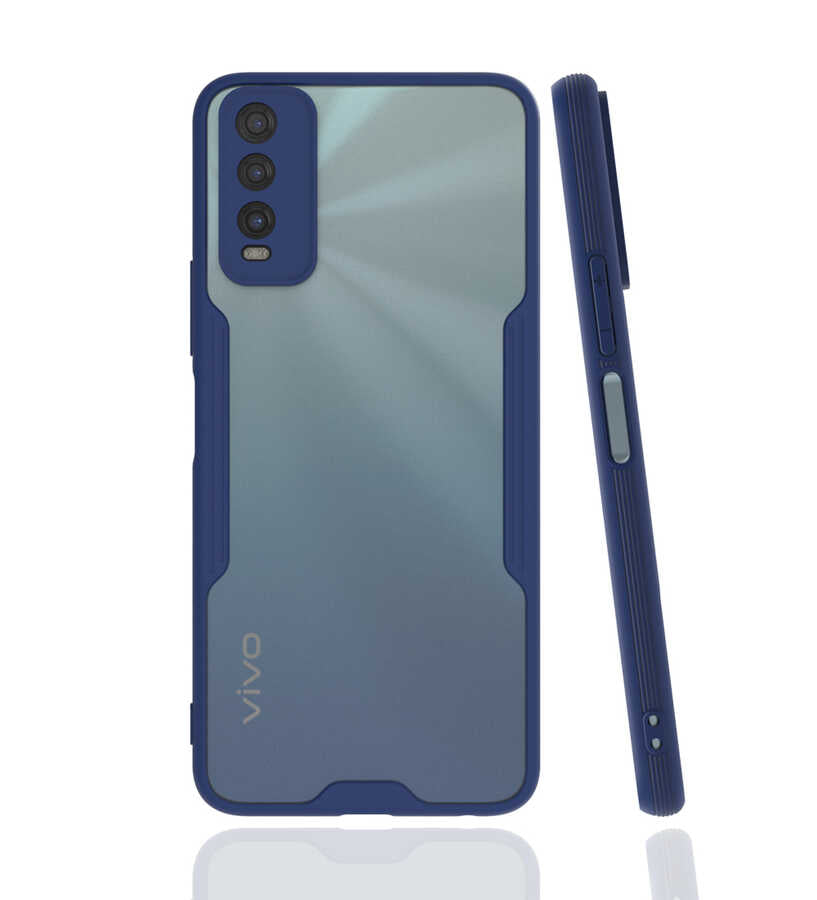 Vivo Y11S Kılıf Zore Parfe Kapak Lacivert