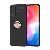 Vivo Y11S Kılıf Zore Ravel Silikon Kapak Siyah-Rose Gold