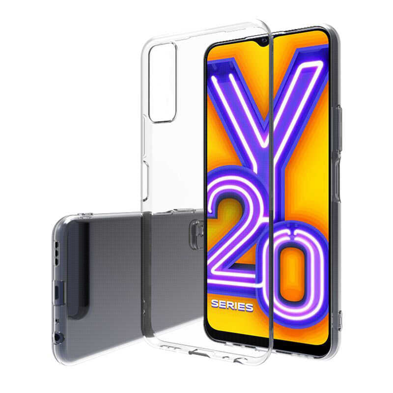 Vivo Y11S Kılıf Zore Süper Silikon Kapak Renksiz