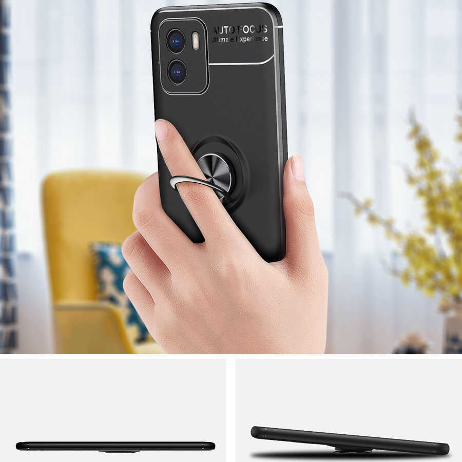 Vivo Y15S Kılıf Zore Ravel Silikon Kapak Mavi