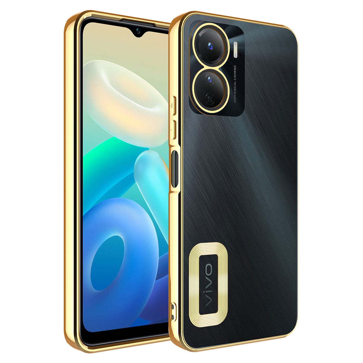 Vivo Y16 Kılıf Kamera Korumalı Logo Gösteren Zore Omega Kapak Derin Mor