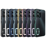 Vivo Y16 Kılıf Kamera Korumalı Logo Gösteren Zore Omega Kapak Sierra Mavi