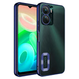Vivo Y16 Kılıf Kamera Korumalı Logo Gösteren Zore Omega Kapak Lacivert