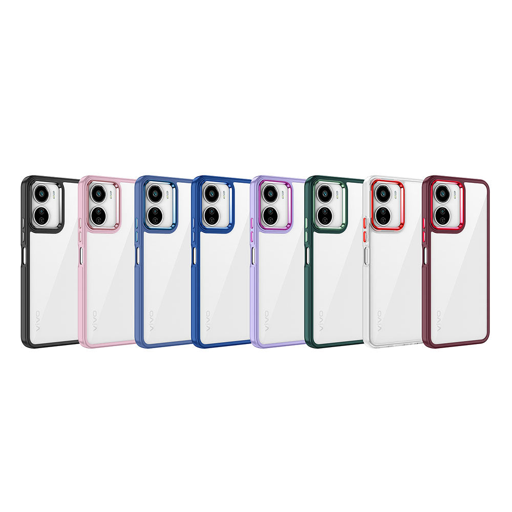Vivo Y16 Kılıf Zore Flora Kapak Lila