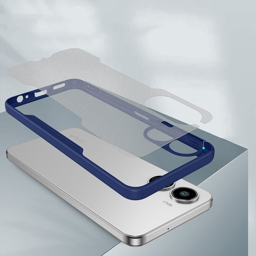 Vivo Y16 Kılıf Zore Parfe Kapak Lacivert
