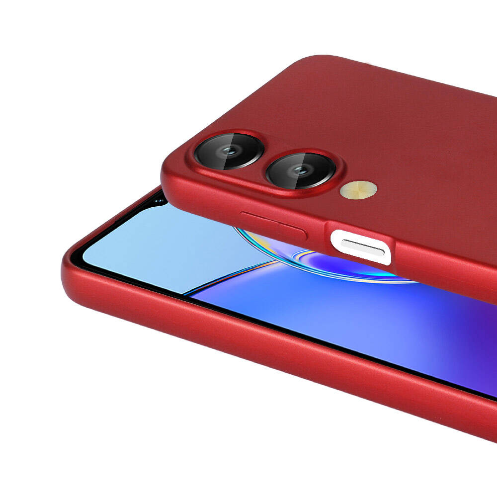 Vivo Y17S Kılıf Zore Premier Silikon Kapak Mürdüm