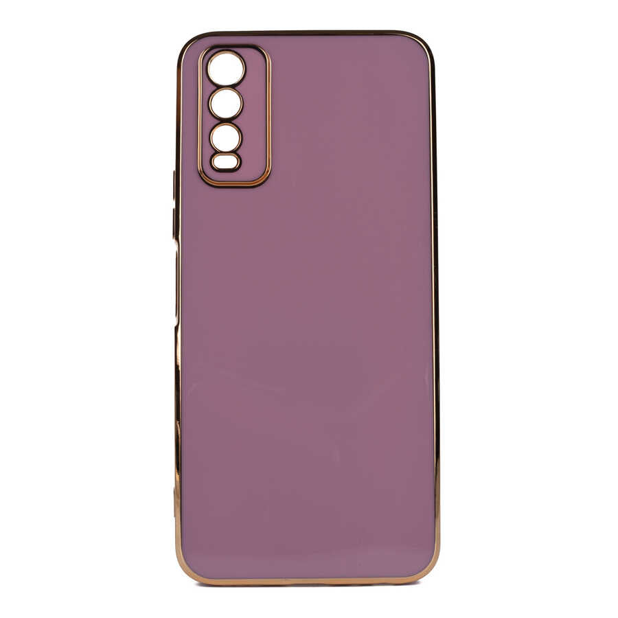 Vivo Y20 Kılıf Zore Bark Kapak Rose Gold
