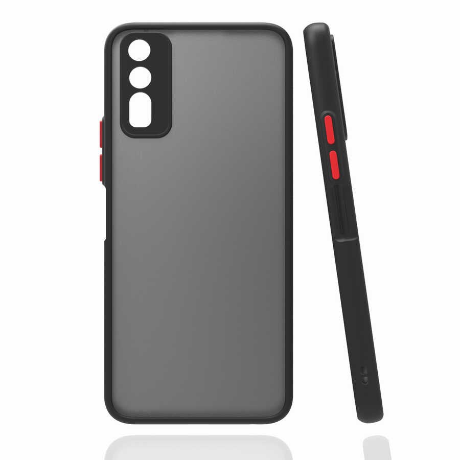 Vivo Y20 Kılıf Zore Hux Kapak Siyah