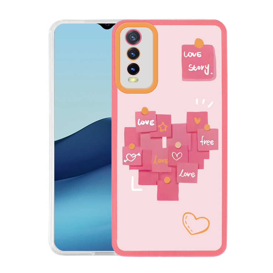 Vivo Y20 Kılıf Zore M-Fit Desenli Kapak Flower No4
