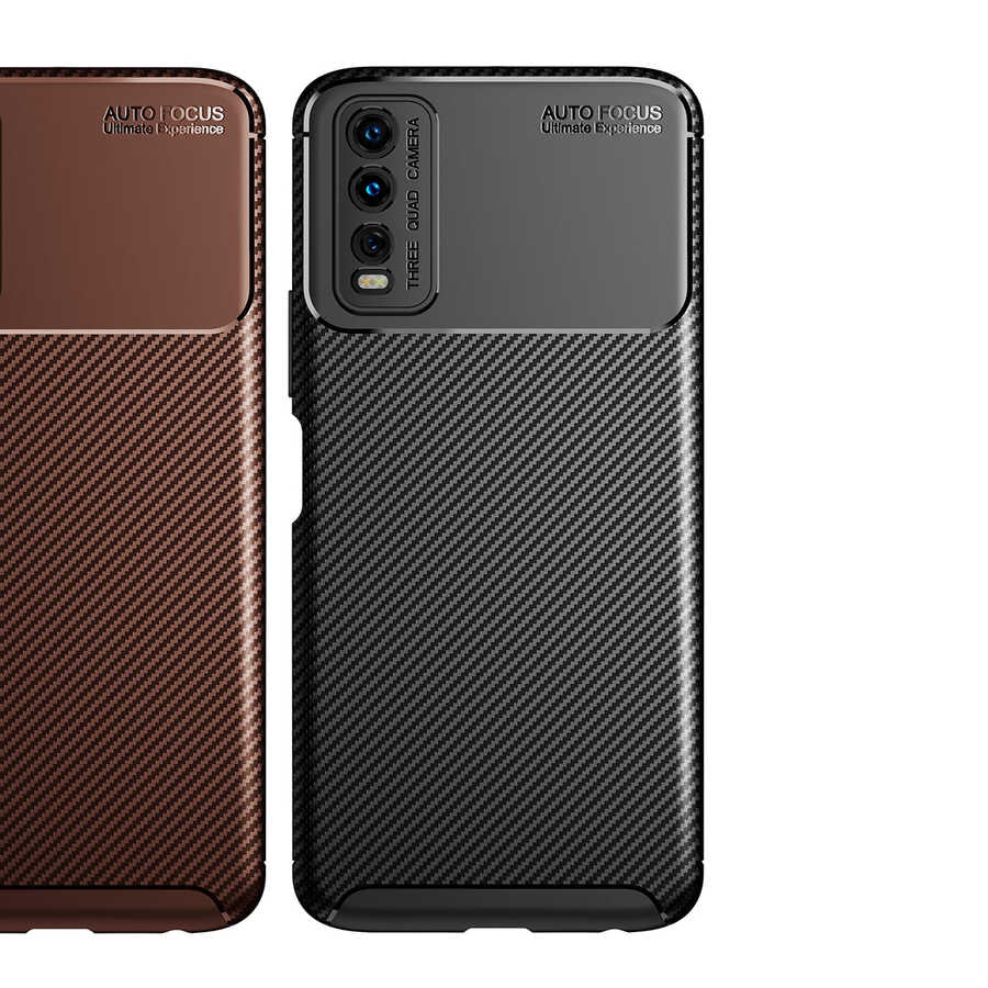 Vivo Y20 Kılıf Zore Negro Silikon Kapak Siyah