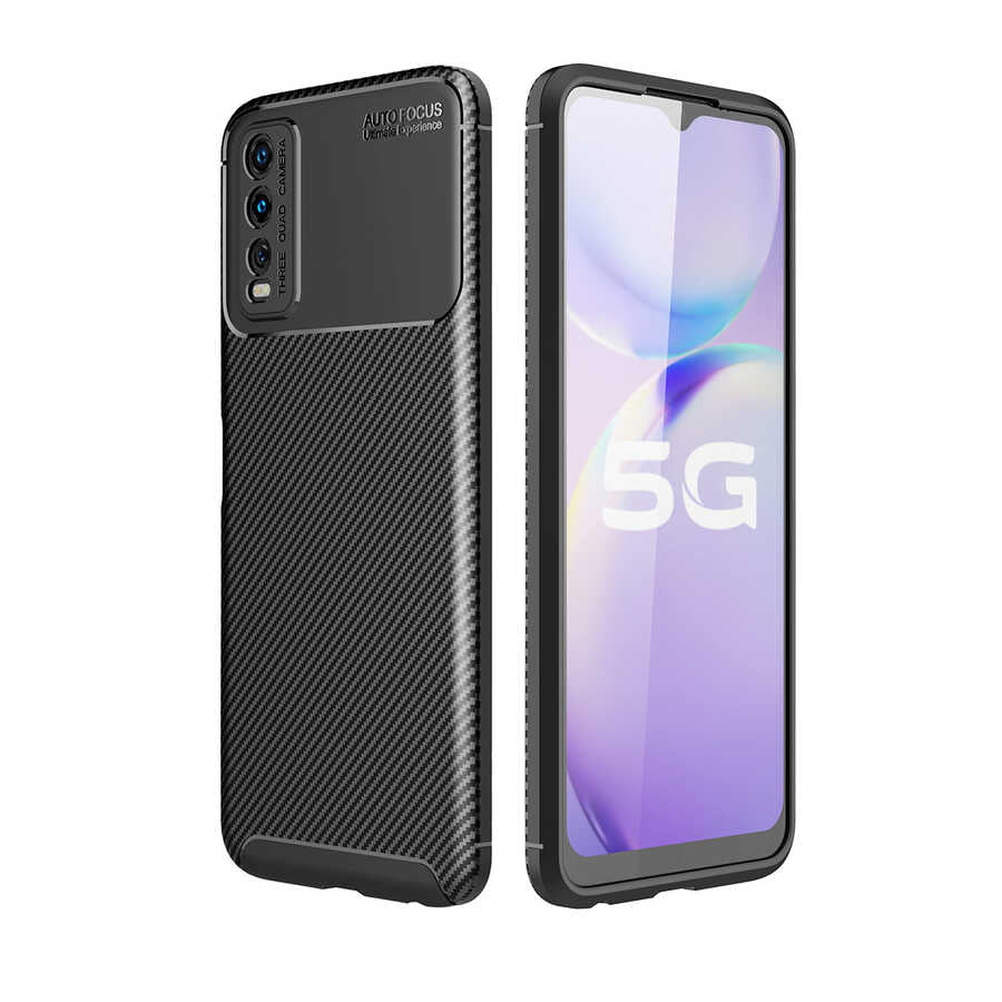 Vivo Y20 Kılıf Zore Negro Silikon Kapak Siyah