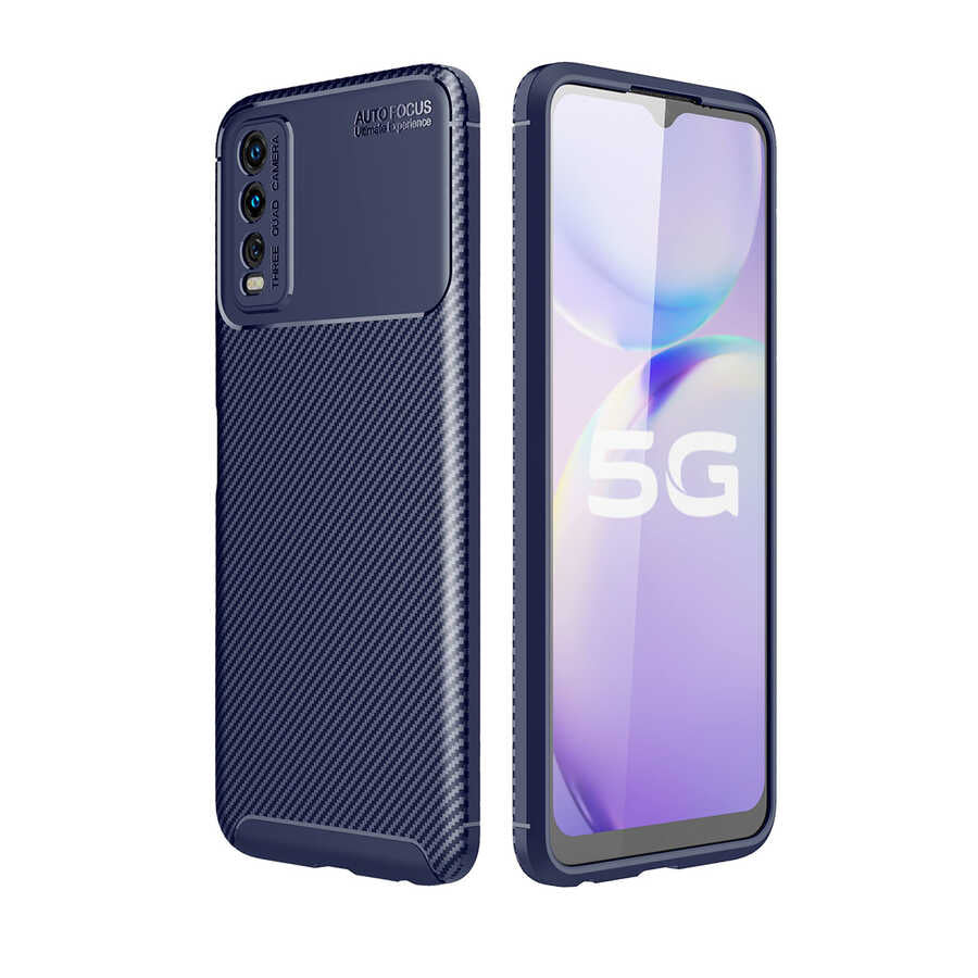 Vivo Y20 Kılıf Zore Negro Silikon Kapak Lacivert