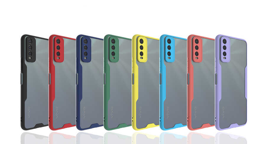 Vivo Y20 Kılıf Zore Parfe Kapak Koyu Yeşil