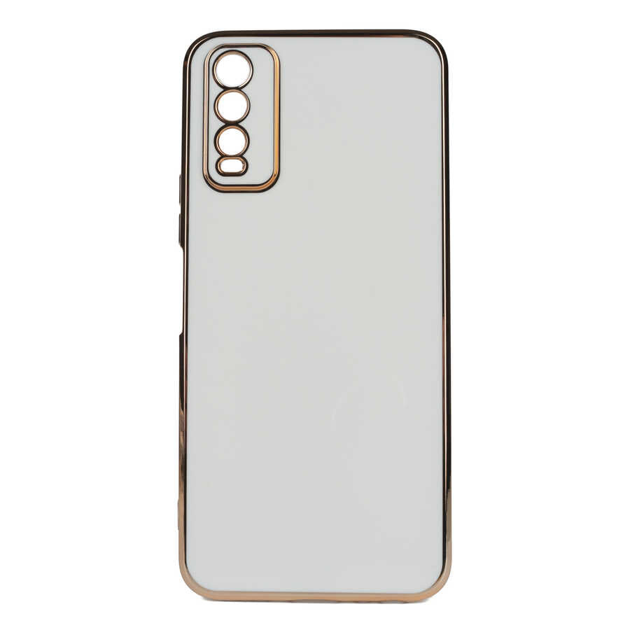 Vivo Y20S Kılıf Zore Bark Kapak Beyaz