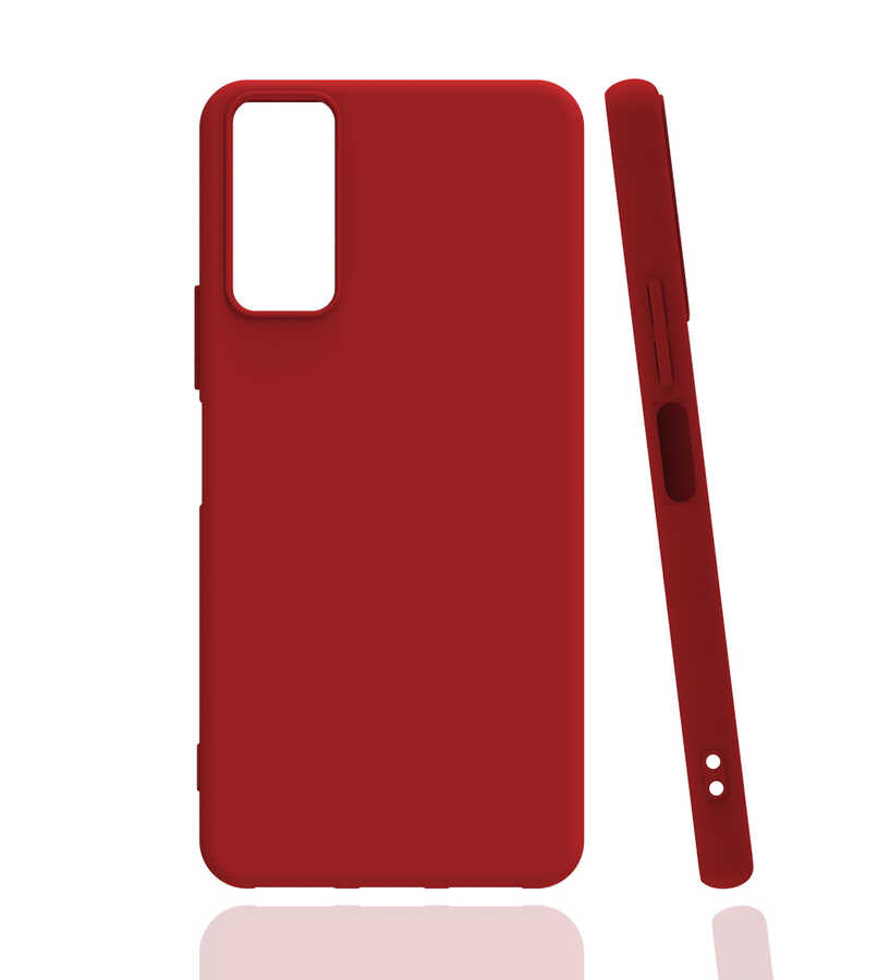 Vivo Y20S Kılıf Zore Biye Silikon Kırmızı
