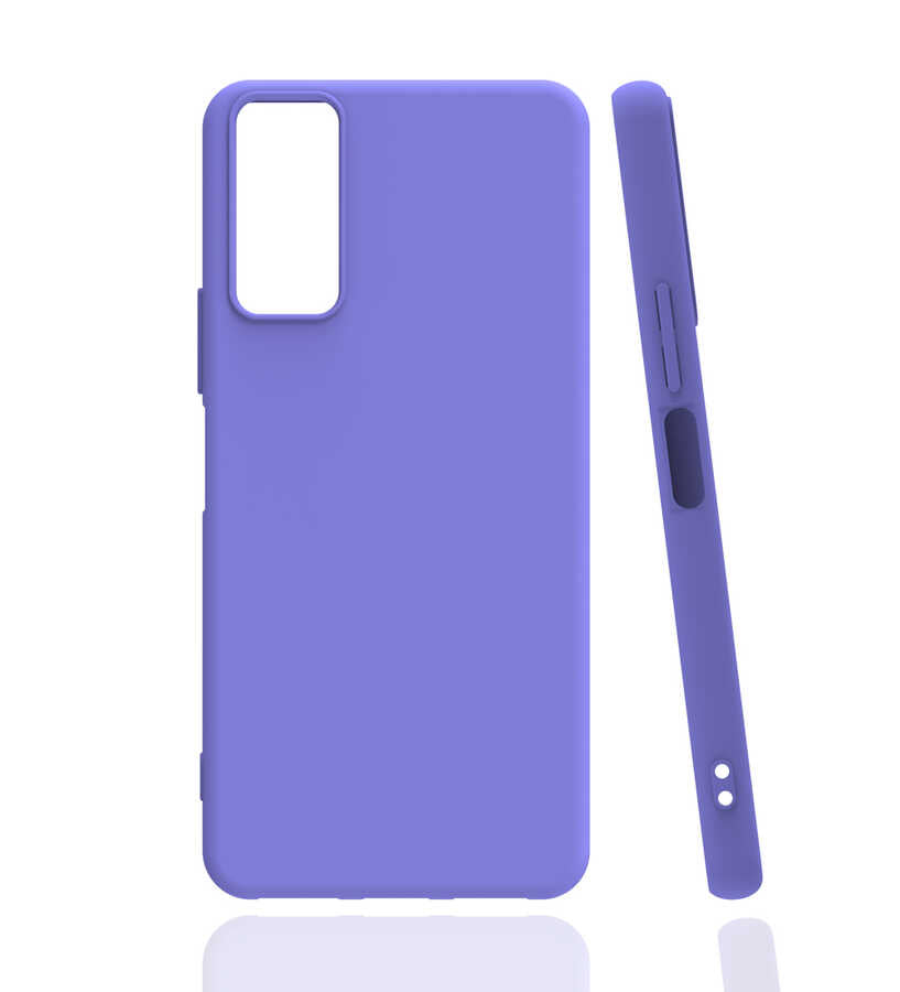Vivo Y20S Kılıf Zore Biye Silikon Lila