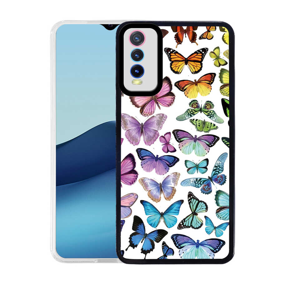Vivo Y20S Kılıf Zore M-Fit Desenli Kapak Flower No4