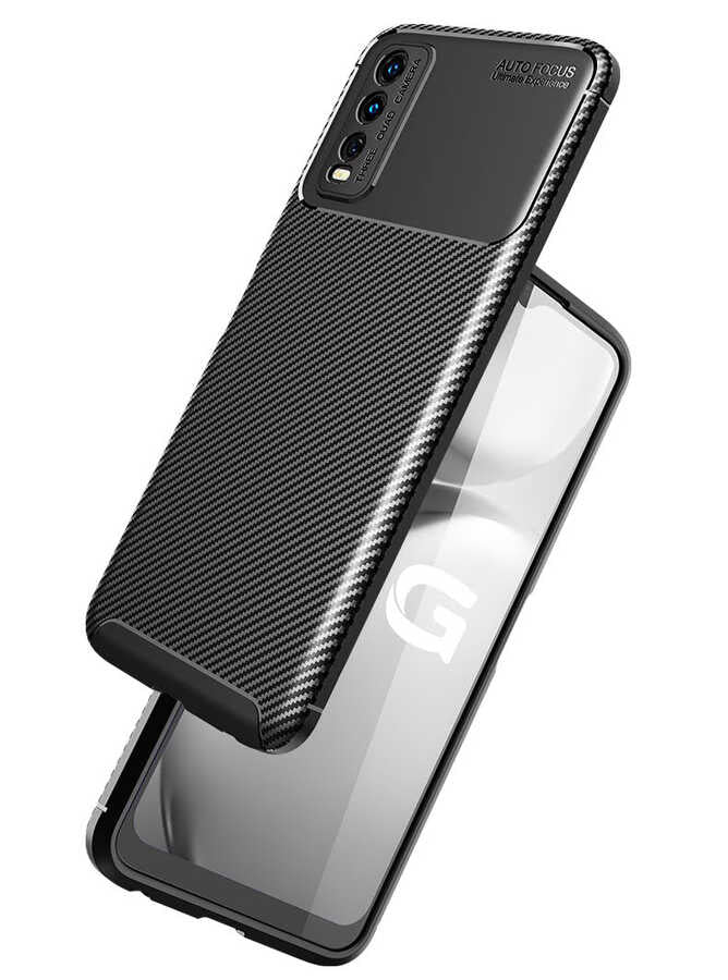 Vivo Y20S Kılıf Zore Negro Silikon Kapak Siyah