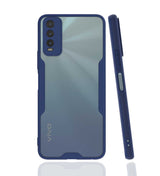 Vivo Y20S Kılıf Zore Parfe Kapak Lacivert