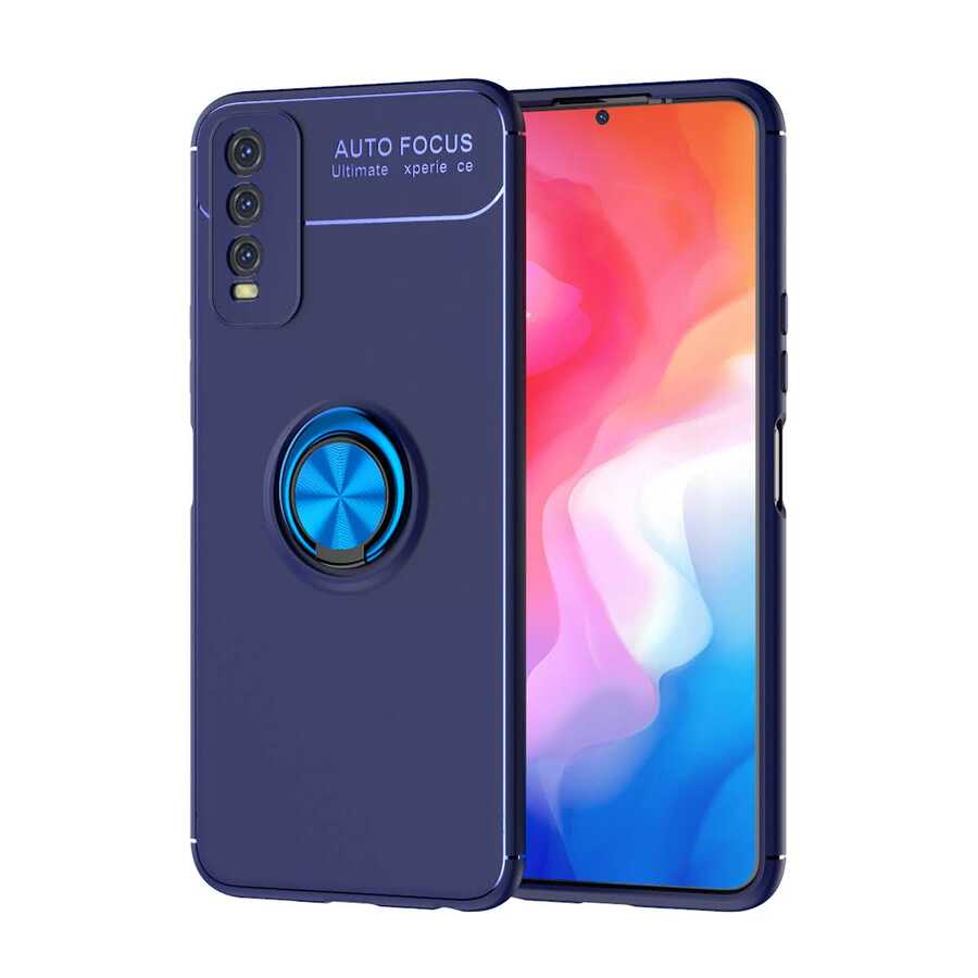 Vivo Y20S Kılıf Zore Ravel Silikon Kapak Siyah