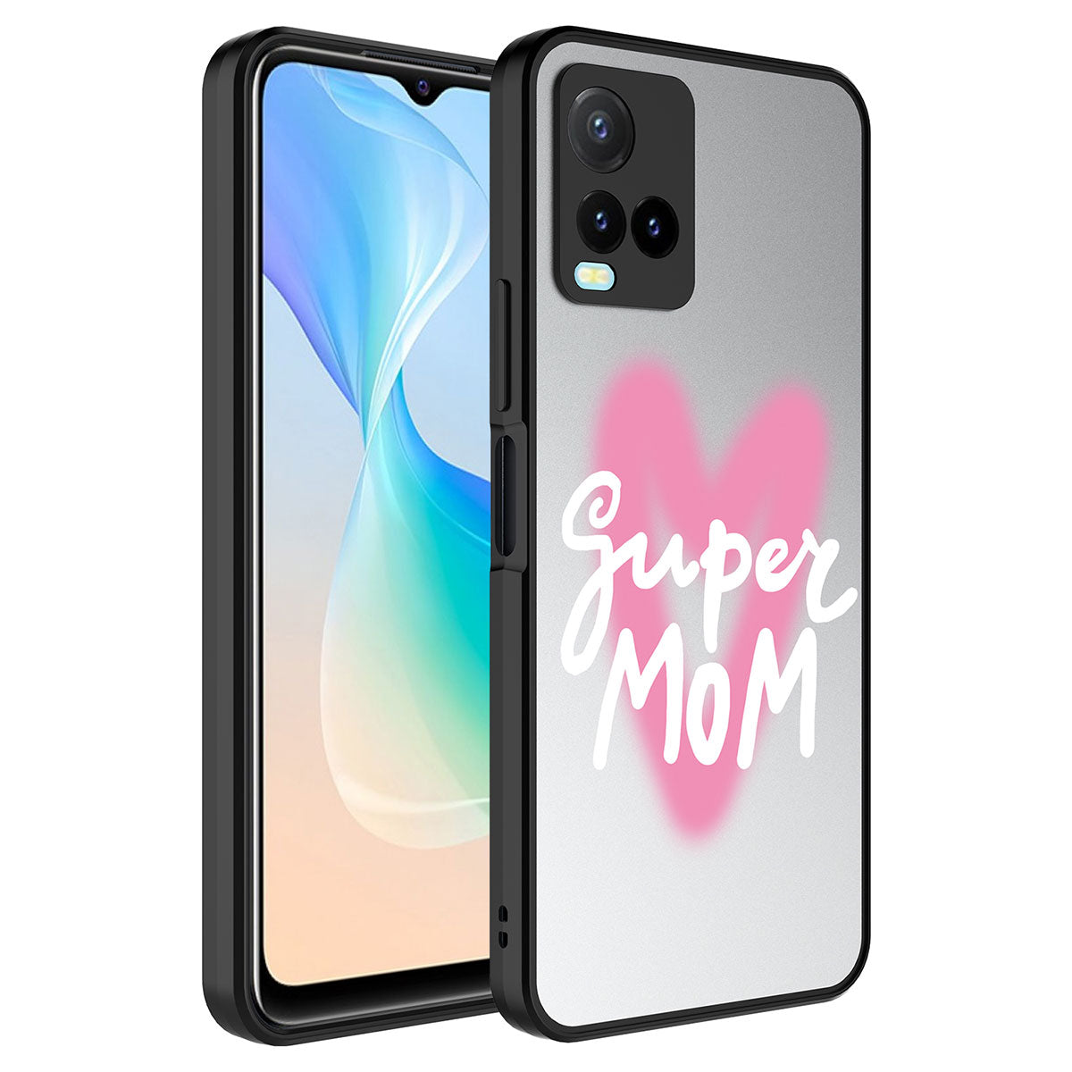 Vivo Y21S Kılıf Aynalı Desenli Kamera Korumalı Parlak Zore Mirror Kapak Yazı