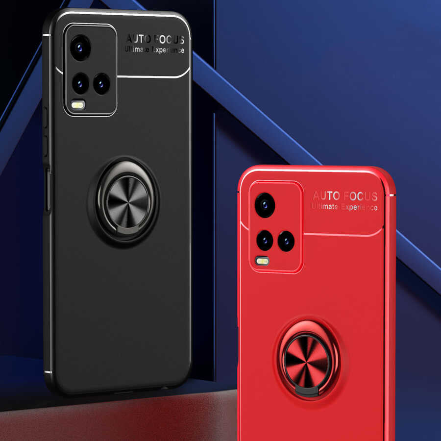 Vivo Y21S Kılıf Zore Ravel Silikon Kapak Siyah