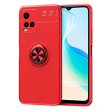 Vivo Y21S Kılıf Zore Ravel Silikon Kapak Kırmızı