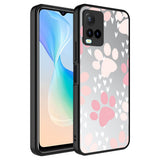 Vivo Y32 Kılıf Aynalı Desenli Kamera Korumalı Parlak Zore Mirror Kapak Yazı
