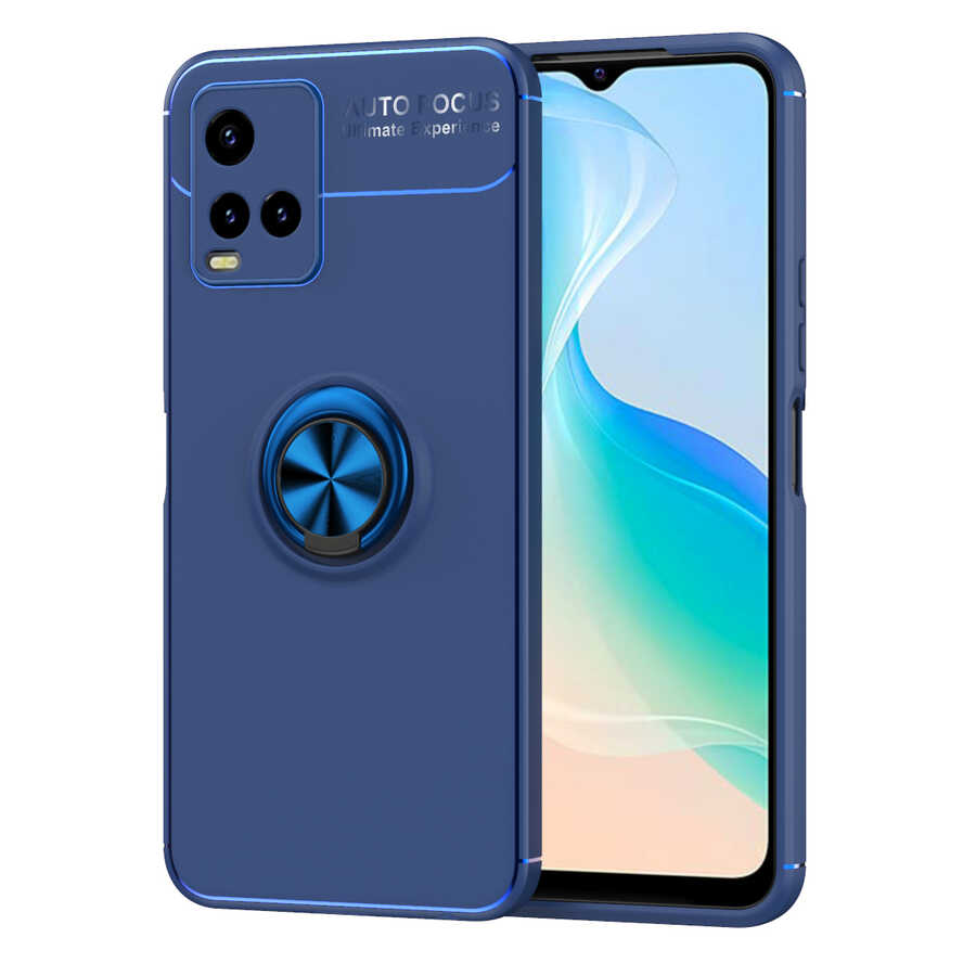 Vivo Y32 Kılıf Zore Ravel Silikon Kapak Mavi