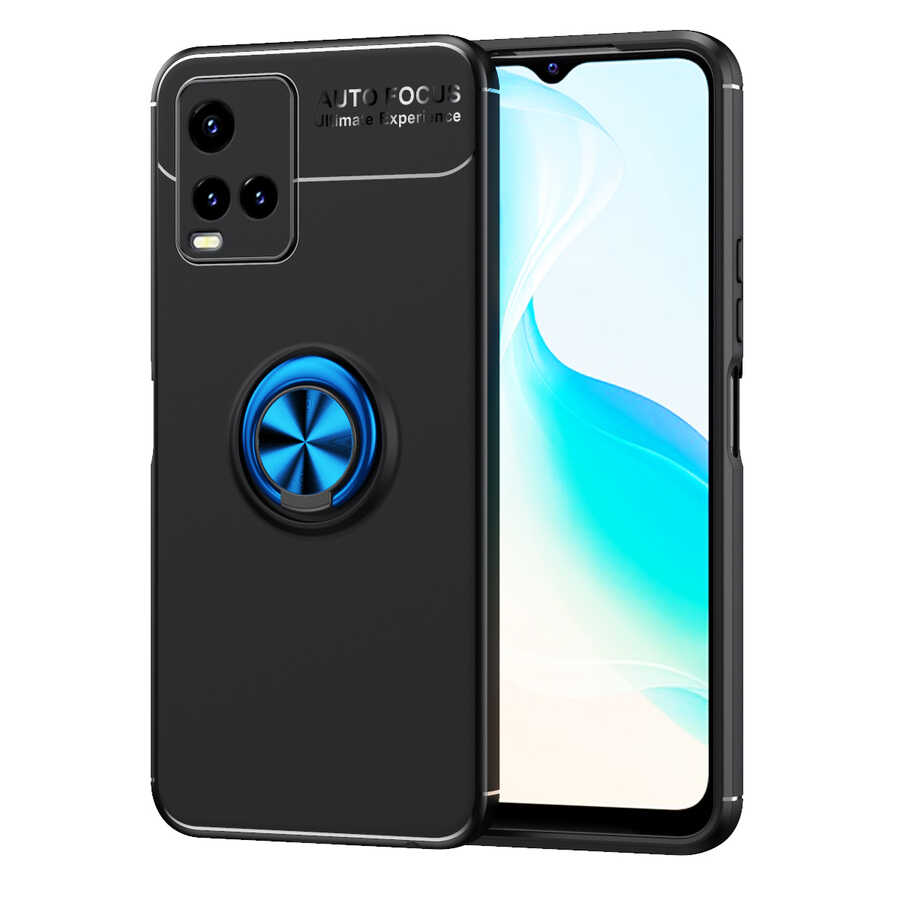 Vivo Y32 Kılıf Zore Ravel Silikon Kapak Siyah