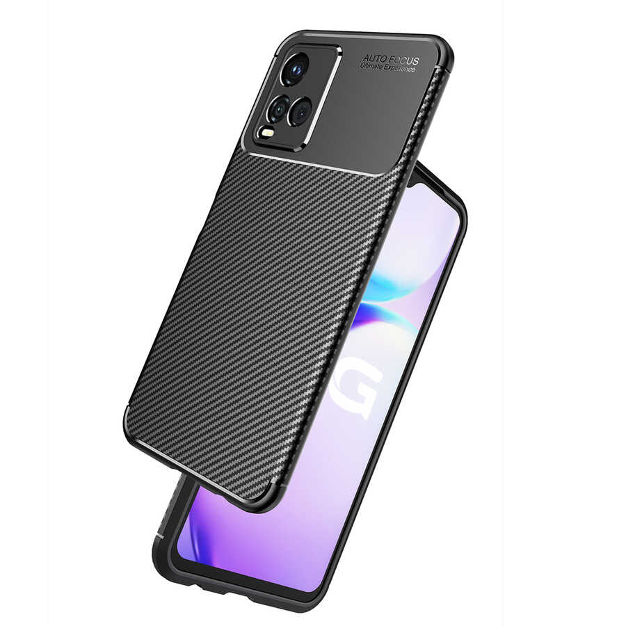 Vivo Y33S Kılıf Zore Negro Silikon Kapak Siyah
