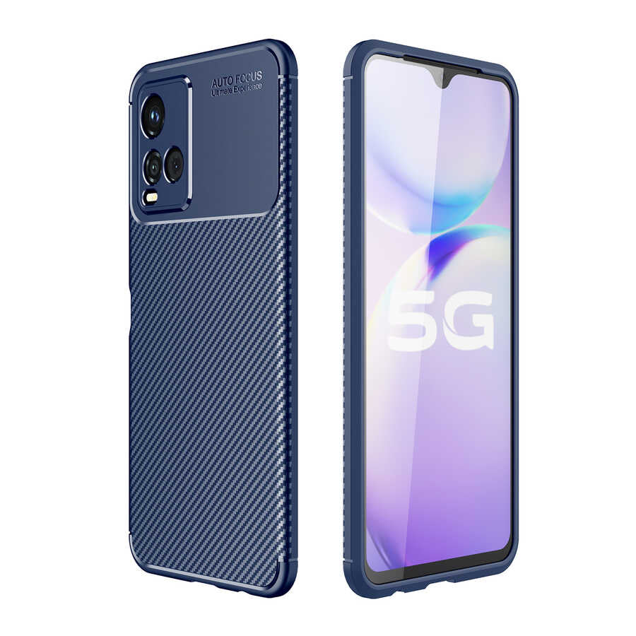 Vivo Y33S Kılıf Zore Negro Silikon Kapak Lacivert