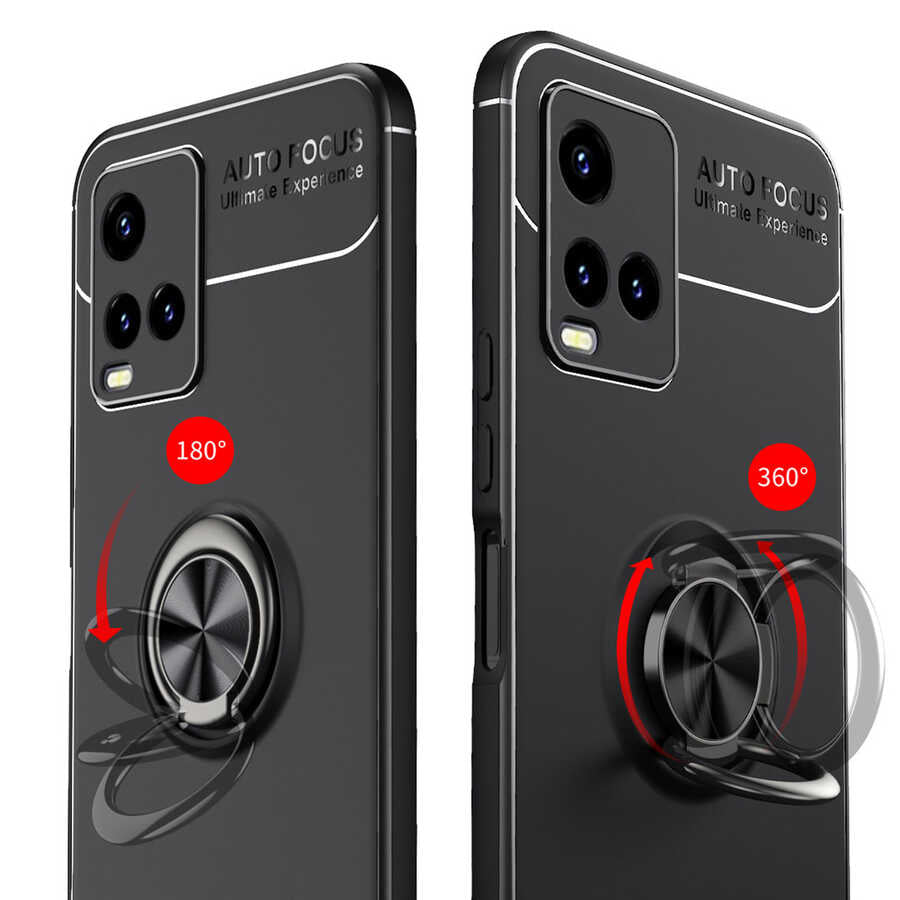 Vivo Y33S Kılıf Zore Ravel Silikon Kapak Kırmızı