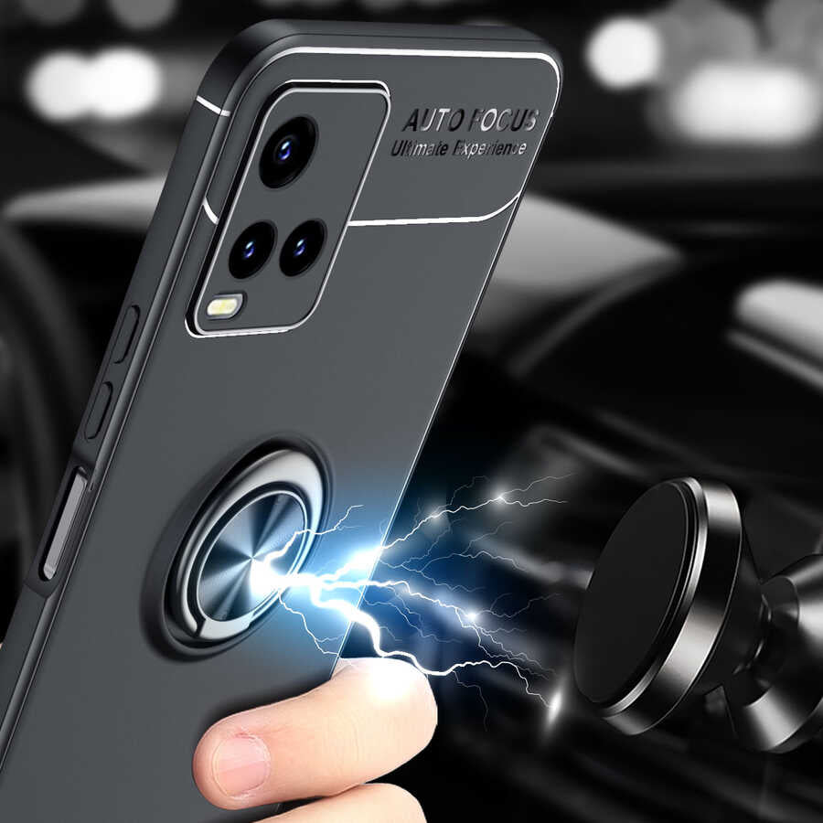 Vivo Y33S Kılıf Zore Ravel Silikon Kapak Kırmızı