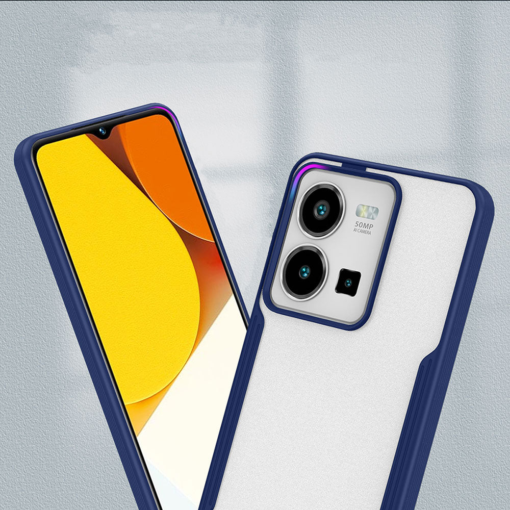 Vivo Y35 Kılıf Zore Parfe Kapak Lacivert