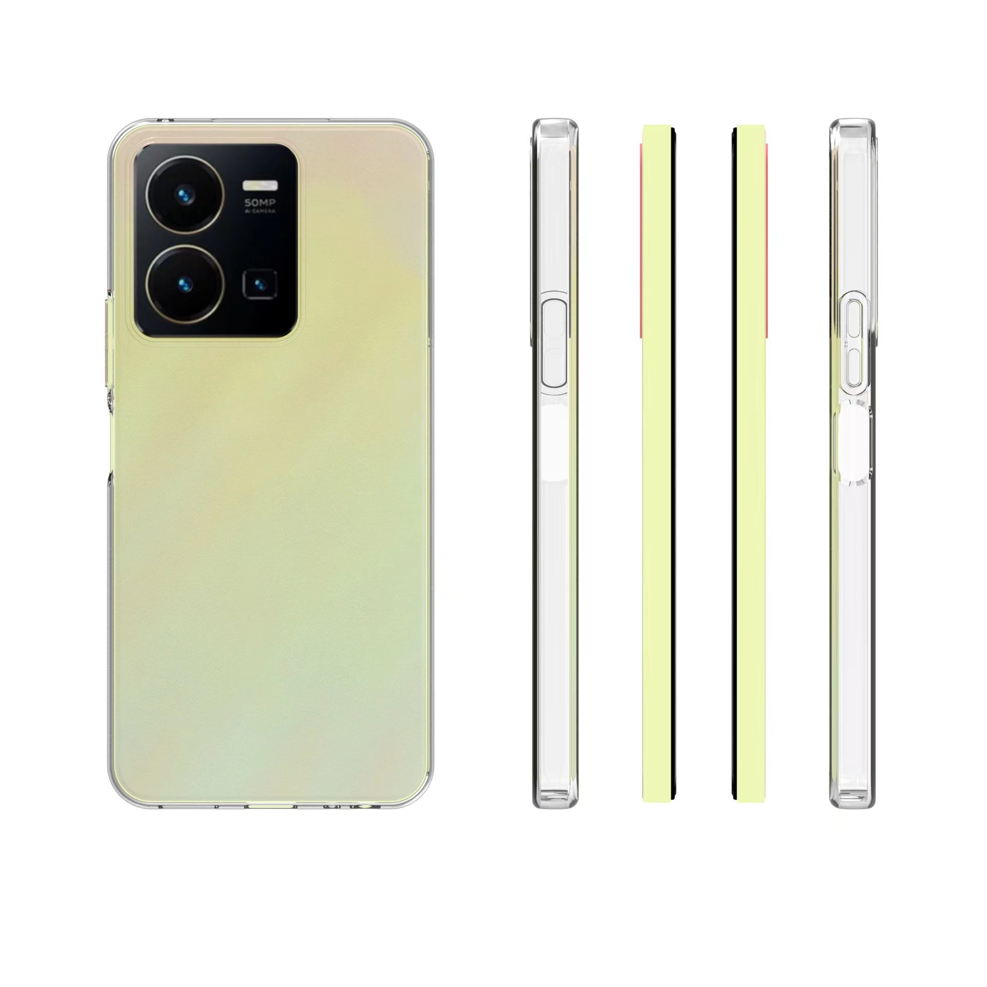 Vivo Y35 Kılıf Zore Süper Silikon Kapak Renksiz