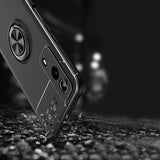 Vivo Y53S 4G Kılıf Zore Ravel Silikon Kapak Siyah-Rose Gold