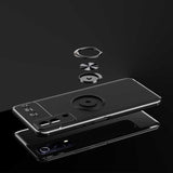 Vivo Y53S 4G Kılıf Zore Ravel Silikon Kapak Siyah-Rose Gold